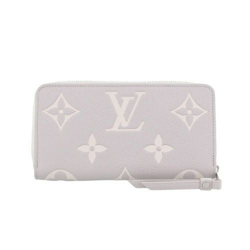 ルイヴィトン 長財布 レディース モノグラム･アンプラント ジッピー・ウォレット グレー LOUIS VUITTON M14228 ブリューム グレー/ホワイトクオーツ