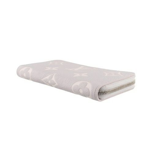 ルイヴィトン 長財布 レディース モノグラム･アンプラント ジッピー・ウォレット グレー LOUIS VUITTON M14228 ブリューム グレー/ホワイトクオーツ