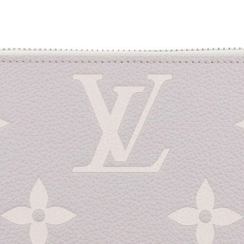ルイヴィトン 長財布 レディース モノグラム･アンプラント ジッピー・ウォレット グレー LOUIS VUITTON M14228 ブリューム グレー/ホワイトクオーツ