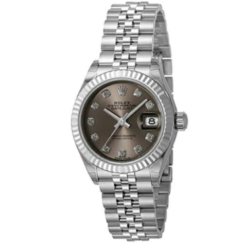 ロレックス 腕時計 レディース デイトジャスト 28 ROLEX 279174G ダークグレー ダイヤモンド