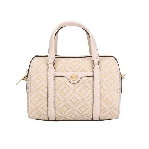 マイケルコース ショルダーバッグ レディース メタリック ロゴジャカード ダッフルクロスボディ スモール ホワイト MICHAEL KORS 35F4GTFC1J PL GLD MULTI