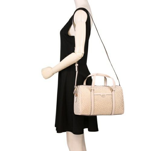 マイケルコース ショルダーバッグ レディース ジャカード ダッフル ホワイト MICHAEL KORS 35F4GTFS6J PL GLD MULTI