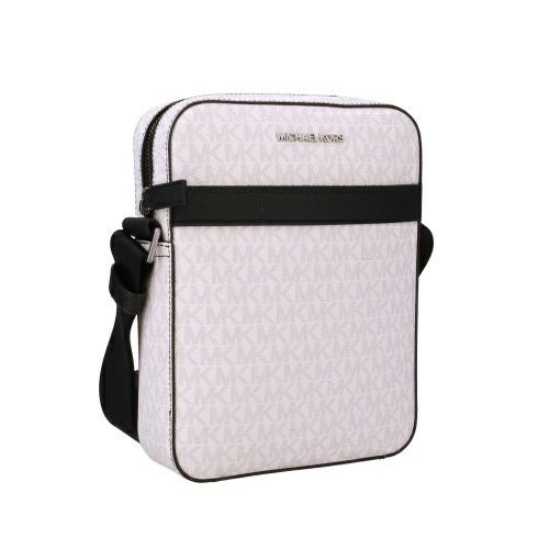 マイケルコース ショルダーバッグ メンズ クーパー シグネチャー ロゴ フライトバッグ ホワイト MICHAEL KORS 37F2LCOL6J BRIGHT WHT