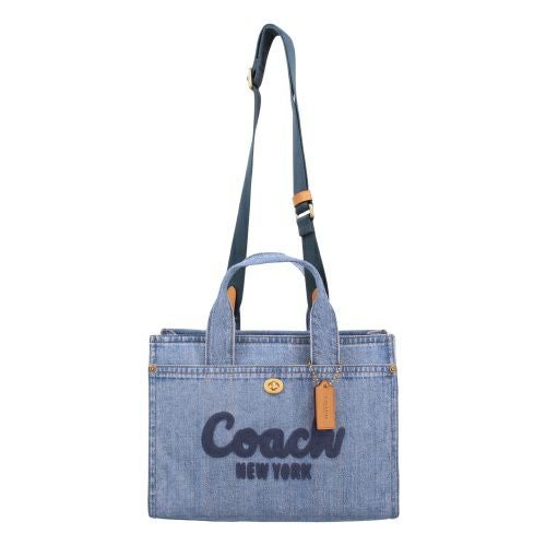 コーチ トートバッグ レディース デニム カーゴ トート ブルー COACH