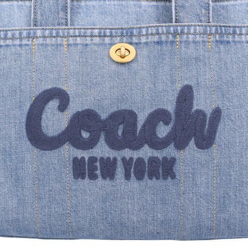 コーチ トートバッグ レディース デニム カーゴ トート ブルー COACH CR657 B4IN