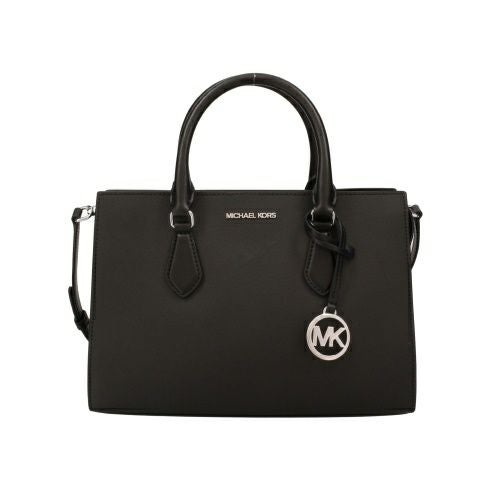 マイケルコース ハンドバッグ レディース SHEILA フォー サフィアーノ レザー センタージップ サッチェル ミディアム ブラック MICHAEL KORS 35S3S6HS2L BLACK