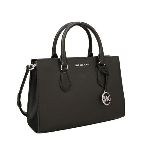 マイケルコース ハンドバッグ レディース SHEILA フォー サフィアーノ レザー センタージップ サッチェル ミディアム ブラック MICHAEL KORS 35S3S6HS2L BLACK