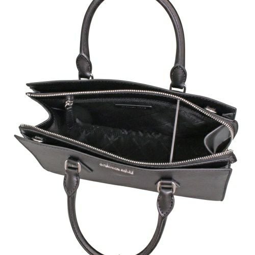 マイケルコース ハンドバッグ レディース SHEILA フォー サフィアーノ レザー センタージップ サッチェル ミディアム ブラック MICHAEL KORS 35S3S6HS2L BLACK