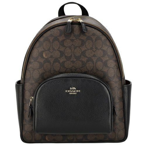 コーチ アウトレット バックパック リュックサック レディース シグネチャー コート バックパック ブラウン COACH OUTLET CZ176 IMXAQ ブラウン/ブラック