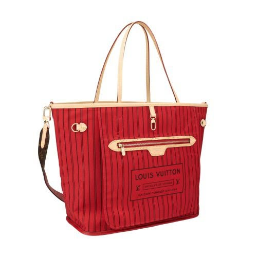 ルイヴィトン トートバッグ レディース モノグラム ネヴァーフル・インサイドアウト MM レッド LOUIS VUITTON M12096 ルージュ サリ