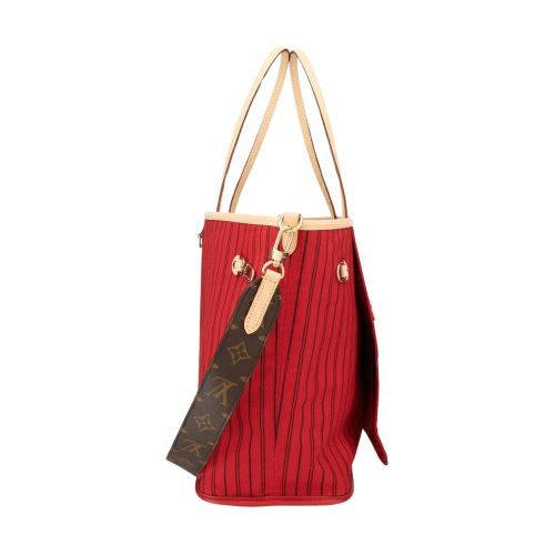 ルイヴィトン トートバッグ レディース モノグラム ネヴァーフル・インサイドアウト MM レッド LOUIS VUITTON M12096 ルージュ サリ