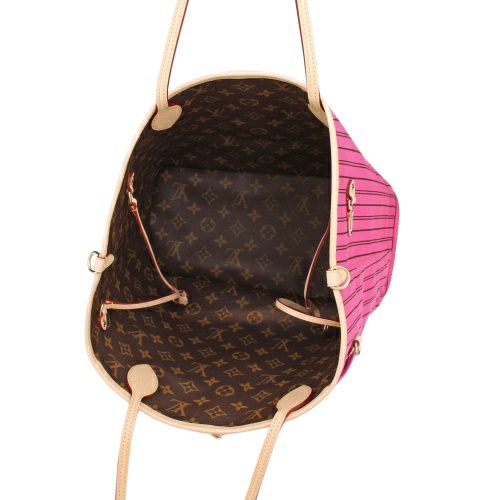 ルイヴィトン トートバッグ レディース モノグラム ネヴァーフル・インサイドアウト MM ピンク LOUIS VUITTON M12257 ローズ ポンディシェリ