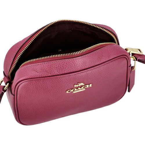 コーチ アウトレット ショルダーバッグ レディース リファインド ペブルド レザー ミニ ジェイミー カメラ バッグ ピンク COACH OUTLET CQ875 IMPIN