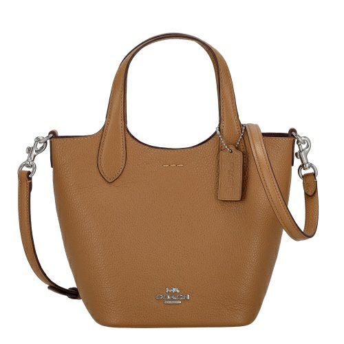 コーチ アウトレット ショルダーバッグ レディース ハンナ ダブル フェース レザー バケット バッグ ブラウン COACH OUTLET CR168 SV/QD ライトサドル