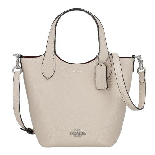 コーチ アウトレット ショルダーバッグ レディース ハンナ ダブル フェース レザー バケット バッグ ホワイト COACH OUTLET CR168 SVVFS
