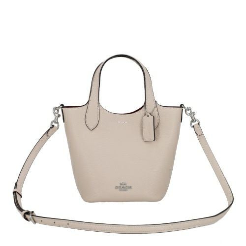 コーチ アウトレット ショルダーバッグ レディース ハンナ ダブル フェース レザー バケット バッグ ホワイト COACH OUTLET CR168 SVVFS