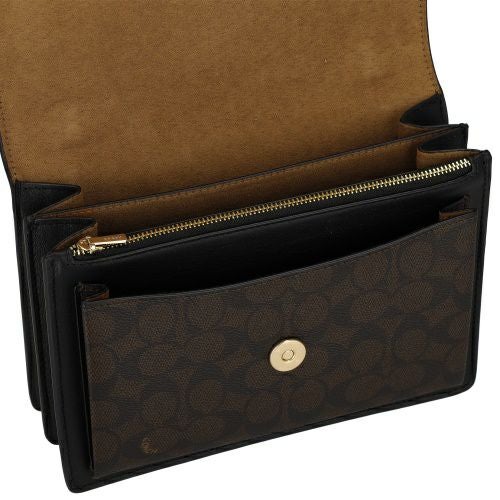 コーチ アウトレット ショルダーバッグ レディース シグネチャー ブラウン COACH OUTLET CV978 IMXAQ ブラウン/ブラック