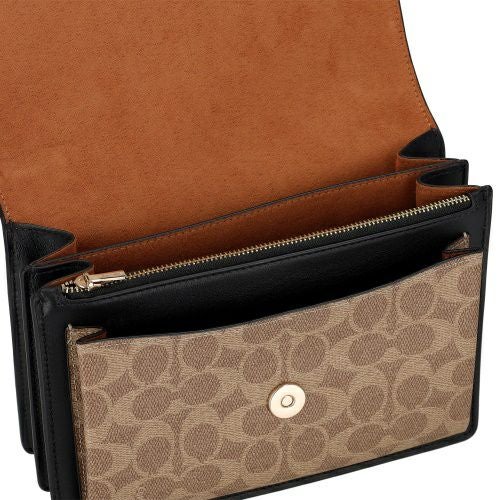 コーチ アウトレット ショルダーバッグ レディース シグネチャー ブラック COACH OUTLET CV978 IMXB2 ブラック/ブラウン