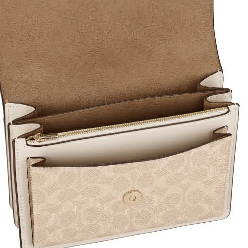 コーチ アウトレット ショルダーバッグ レディース シグネチャー ホワイト COACH OUTLET CV978 IMXDM ベージュ/ホワイト