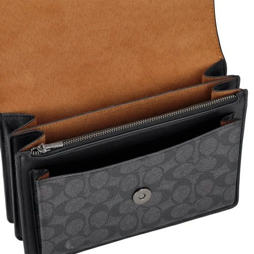 コーチ アウトレット ショルダーバッグ レディース シグネチャー ブラック COACH OUTLET CV978 QBMI5 チャコール/ブラック