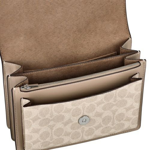 コーチ アウトレット ショルダーバッグ レディース シグネチャー ベージュ COACH OUTLET CV978 SVPWH ベージュ