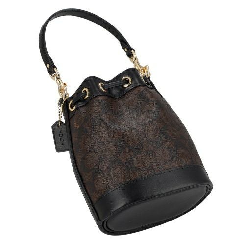 コーチ アウトレット ショルダーバッグ レディース シグネチャー ミニ バケット バッグ ブラウン COACH OUTLET CW299 IMXAQ ブラウン/ブラック