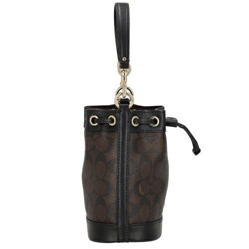 コーチ アウトレット ショルダーバッグ レディース シグネチャー ミニ バケット バッグ ブラウン COACH OUTLET CW299 IMXAQ ブラウン/ブラック