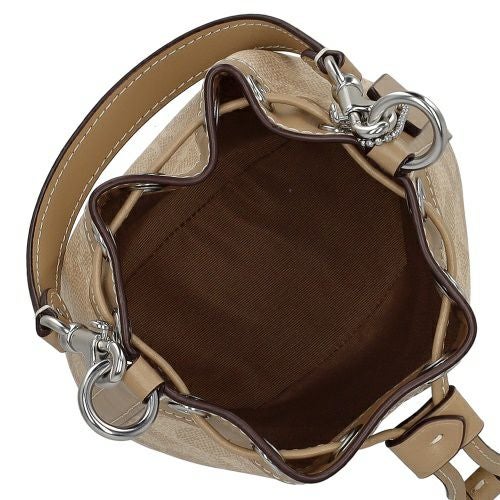 コーチ アウトレット ショルダーバッグ レディース シグネチャー ミニ バケット バッグ ベージュ COACH OUTLET CW299 SVPWH ベージュ