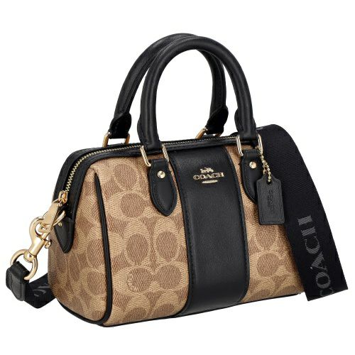 コーチ アウトレット ショルダーバッグ レディース シグネチャー ミニ ローアン クロスボディー ブラック COACH OUTLET CW331 IMQRX ベージュ/ブラック