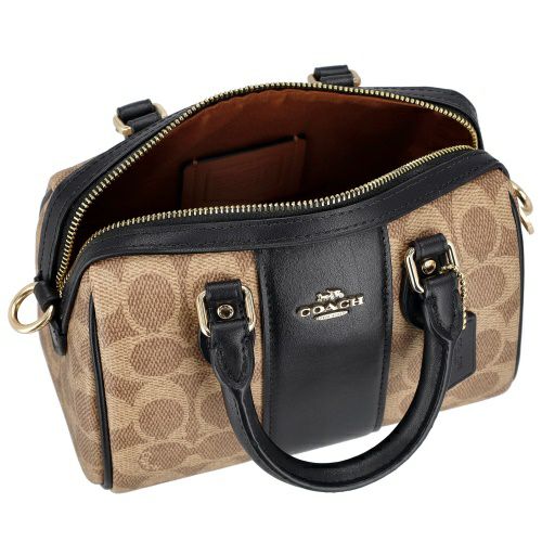 コーチ アウトレット ショルダーバッグ レディース シグネチャー ミニ ローアン クロスボディー ブラック COACH OUTLET CW331 IMQRX ベージュ/ブラック