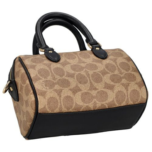 コーチ アウトレット ショルダーバッグ レディース シグネチャー ミニ ローアン クロスボディー ブラック COACH OUTLET CW331 IMQRX ベージュ/ブラック