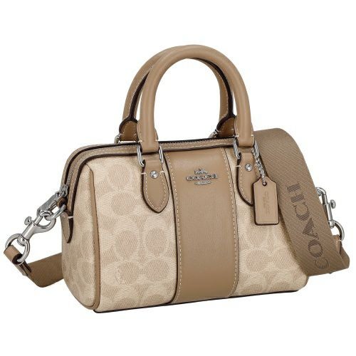 コーチ アウトレット ショルダーバッグ レディース シグネチャー ミニ ローアン クロスボディー ブラウン COACH OUTLET CW331 SVPWH ベージュ