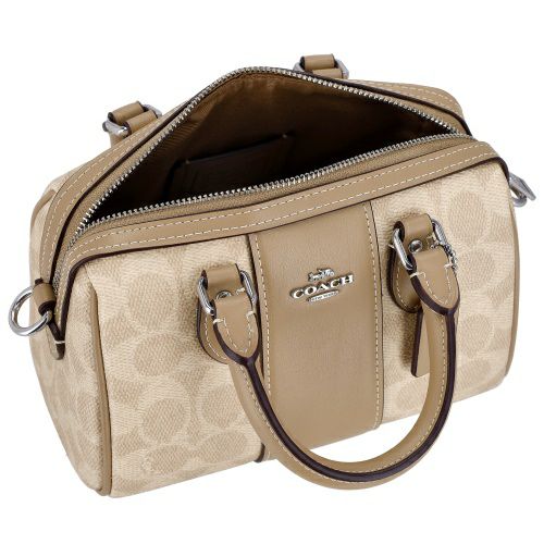 コーチ アウトレット ショルダーバッグ レディース シグネチャー ミニ ローアン クロスボディー ブラウン COACH OUTLET CW331 SVPWH ベージュ