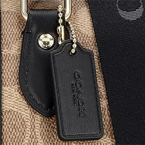 コーチ アウトレット ショルダーバッグ レディース シグネチャー ローワン サッチェル ブラック COACH OUTLET CW376 IMQRX ベージュ/ブラック
