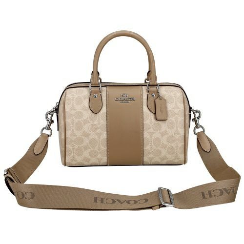 コーチ アウトレット ショルダーバッグ レディース シグネチャー ローワン サッチェル ベージュ COACH OUTLET CW376 SVPWH ベージュ