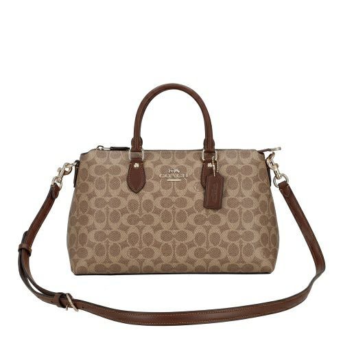 コーチ アウトレット ショルダーバッグ レディース ジョージア シグネチャー サッチェル ブラウン COACH OUTLET CW422 IMXHE ブラウン