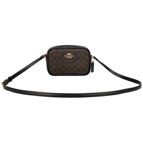 コーチ アウトレット ショルダーバッグ レディース シグネチャー ミニ ジェイミー カメラ バッグ ブラウン COACH OUTLET CY752 IMXAQ ブラウン/ブラック