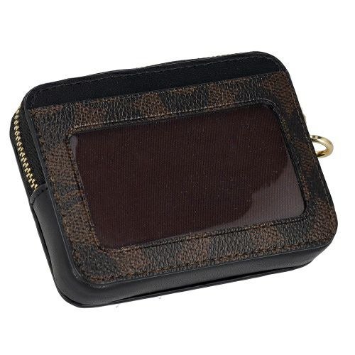 コーチ アウトレット コインケース レディース ジップ カード ケース・シグネチャー キャンバス ブラウン COACH OUTLET CW883 IMXAQ ウォルナット/ブラック