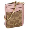 コーチ アウトレット コインケース レディース ジップ カード ケース・シグネチャー キャンバス ピンク COACH OUTLET CW883 IMXB0 ピンク/ベージュ