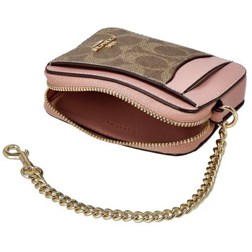 コーチ アウトレット コインケース レディース ジップ カード ケース・シグネチャー キャンバス ピンク COACH OUTLET CW883 IMXB0 ピンク/ベージュ
