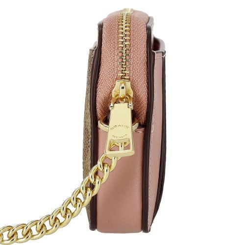 コーチ アウトレット コインケース レディース ジップ カード ケース・シグネチャー キャンバス ピンク COACH OUTLET CW883 IMXB0 ピンク/ベージュ