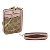 コーチ アウトレット コインケース レディース ジップ カード ケース・シグネチャー キャンバス ピンク COACH OUTLET CW883 IMXB0 ピンク/ベージュ
