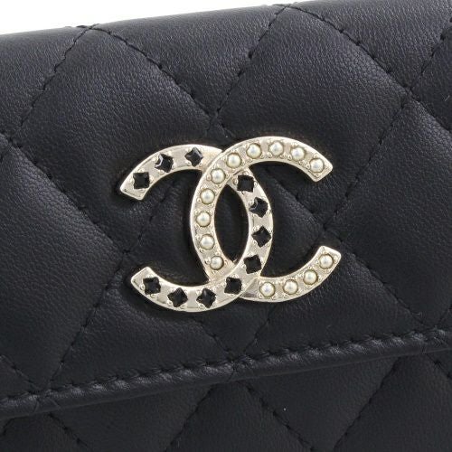 シャネル カードケース レディース ココマーク ブラック CHANEL AP4038
