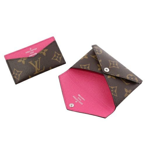 ルイヴィトン カードケース レディース モノグラム ポルト カルト・キリガミ ブラウン LOUIS VUITTON M12793 ポンディシェリー ピンク