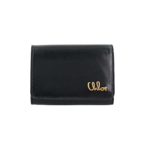 クロエ 三つ折り財布 レディース CHLOE ICONIC MINI TRIFOLD ブラック