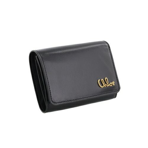 クロエ 三つ折り財布 レディース CHLOE ICONIC TRIFOLD ブラック CHLOE