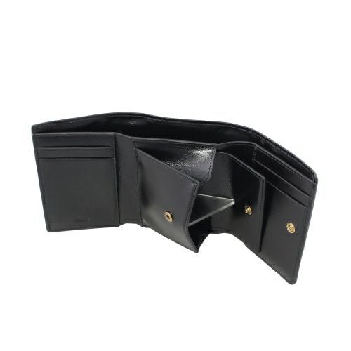 クロエ 三つ折り財布 レディース CHLOE ICONIC TRIFOLD ブラック CHLOE