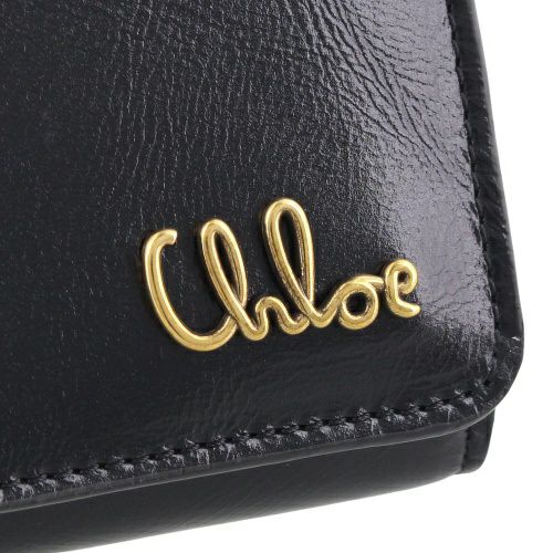 クロエ 三つ折り財布 レディース CHLOE ICONIC TRIFOLD ブラック CHLOE