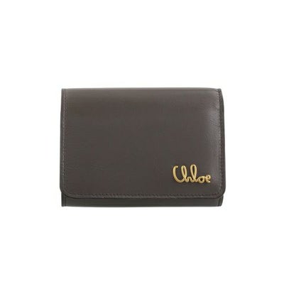 クロエ 三つ折り財布 レディース CHLOE ICONIC TRIFOLD グレー CHLOE 