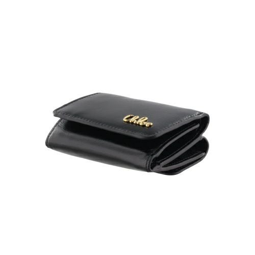 Chloe ブラック 三つ折り財布　ICONIC MINI TRIFOL クロエ 三つ折り財布 レディース CHLOE ICONIC MINI TRIFOLD ブラック